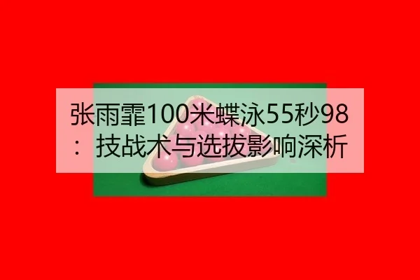 张雨霏100米蝶泳55秒98：技战术与选拔影响深析